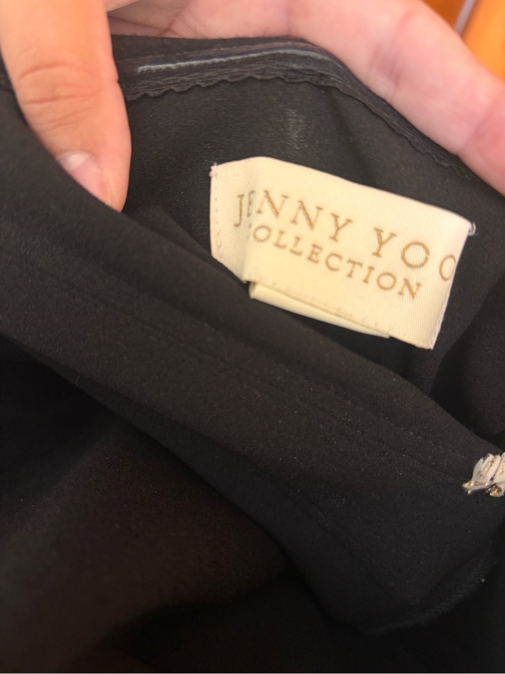 Jenny Yoo Black Strapless Sweetheart Midi Dress - Picture 3 of 3